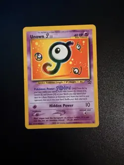 Pokemon Unown J Black Star Promo #38 LP 1999/2001 Rare Non Holo - Image 1