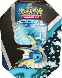 Pokemon TCG Vaporeon V Eevee Evolutions Tin Sealed - Image 1