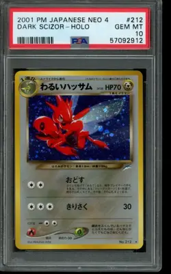PSA 10 GEM MINT Pokemon Dark Scizor Neo 4 Holo 212 Japanese - Image 1