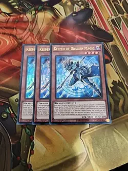 3X Keeper of Dragon Magic CH01-EN018 Ultra Rare 1ST ED NM YuGiOh - Image 1