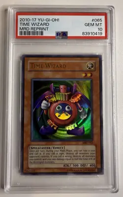 Yugioh 2010-17 Time Wizard MRD-65 Ultra Rare PSA 10 GEM MINT - Image 1