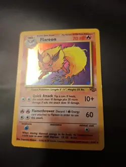 Pokemon TCG Flareon Holo Rare Jungle Set Card 3/64 - Image 1