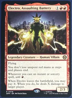 2025 Magic The Gathering TCG Spider-Man Electro, Assaulting Battery R 0076 - Image 1