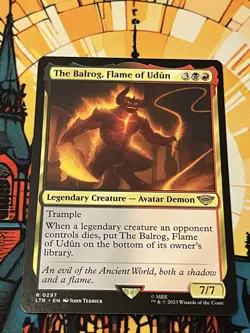 MTG The Balrog, Flame of Udun [Tales of Middle-Earth, Near Mint]​ - Image 1