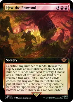 MTG - Hew the Entwood - Surge Foil - Lord of the Rings - Magic the Gathering - Image 1