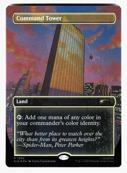 Command Tower #1994 (Rainbow Foil) (NM) Secret Lair Marvel Spider-Man SLD MTG - Image 1