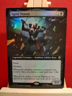 Agent Venom FOIL (Extended Art) - Marvel's Spider-Man - Rare - NM - MTG - Image 1