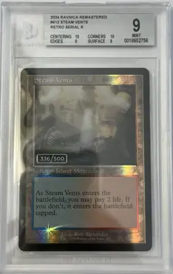 Steam Vents Serialized MTG BGS 9 336/500 - Image 1