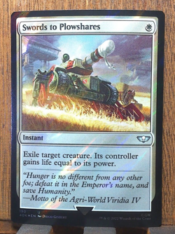 MTG Swords to Plowshares (Surge Foil) Universes Beyond: Warhammer 40,000 Foil - Image 1
