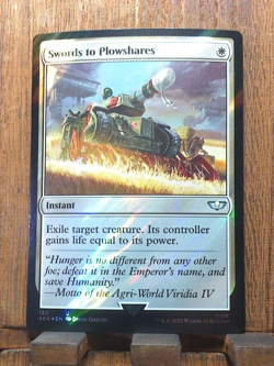 MTG Swords to Plowshares (Surge Foil) Universes Beyond: Warhammer 40,000 Foil - Image 2