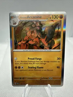 Hisuian Arcanine 100/167 Holo Rare Scarlet & Violet: Twilight Masquerade Pokemon - Image 1