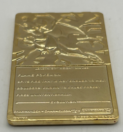 1999 Pokemon Gold Plated Charizard Metal Card - Burger King Promo - Vintage - Image 5
