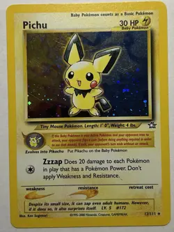 Pokemon Pichu TCG Neo Genesis Holo Rare Card 12/111 - Image 2