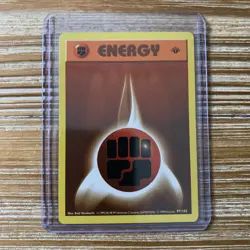Fighting Energy 97/102 1st Edition Base Set SHADOWLESS Pokemon Card LP-NM - Image 1