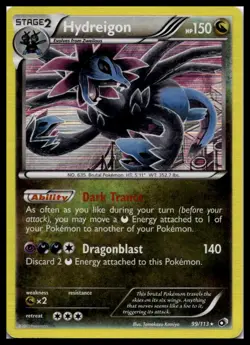 Hydreigon 99/113 Legendary Treasures Holo Rare Pokemon Card | LP - Image 1