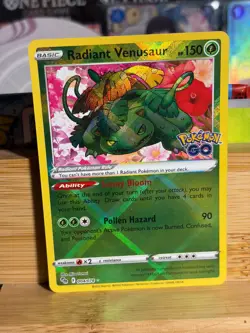 RADIANT VENUSAUR 004/078 Pokemon GO Radiant Rare Holo Pokemon TCG Near Mint - Image 1