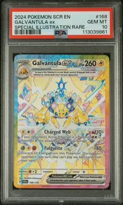 2024 POKEMON SCR EN-STELLAR CROWN SPECIAL ILLUSTRATION RARE GALVANTULA EX PSA 10 - Image 1