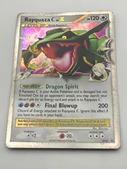 Rayquaza C Lv.X DP47 2009 Black Star Promo Diamond & Pearl Holo Pokemon Card LP - Image 3