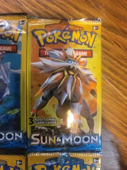 Pokemon Sun & Moon Factory Sealed 3 Card Packs Art set Lot of 4 - Image 3