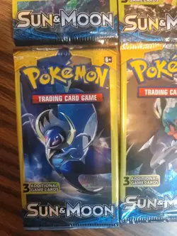 Pokemon Sun & Moon Factory Sealed 3 Card Packs Art set Lot of 4 - Image 4