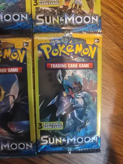 Pokemon Sun & Moon Factory Sealed 3 Card Packs Art set Lot of 4 - Image 5