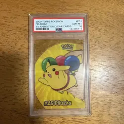 2000 Topps Pokemon Pikachu TV Animation Clear Cards Gem Mint #PC1 PSA 10 - Image 1