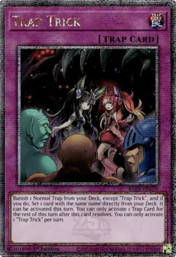 Yugioh! Trap Trick - RA03-EN078 - Quarter Century Secret Rare - 1st Edition Near - Image 1