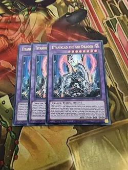 3X Titaniklad The Ash Dragon - CH01-EN046 - Ultra Rare - 1st Ed - NM Yugioh - Image 1