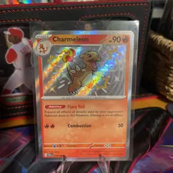 Pokemon TCG Charmeleon Scarlet & Violet Paldean Fates Holo Card 110/091 - Image 1