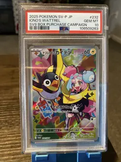 Pokemon 2025 SV-P JP Promo #232 Iono's Wattrel PSA 10 GEM MT Card - Image 1