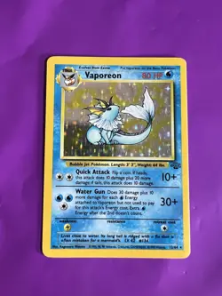 Pokemon Jungle - Vaporeon 12/64 LP WoTC HOLO Card Base Set 1999 Rare - Image 1