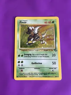 Pokemon TCG Pinsir Holo Rare Card Jungle Unlimited Vintage 9/64 LP - FREE SHIP - Image 1