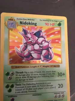 Nidoking - 11/102 - Shadowless Holo Rare Base Set 1999 - Pokemon Card - HP - Image 1