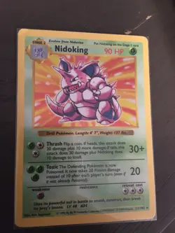 Nidoking - 11/102 - Shadowless Holo Rare Base Set 1999 - Pokemon Card - HP - Image 2