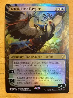 Magic Teferi, Time Raveler (Borderless) CommanderBloomburrow Foil Card Lord Ring - Image 1