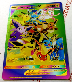 Eevee Evolutions V Pokemon Custom Fan Made Art Card - Image 1