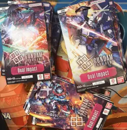 Gundam Card Game GD02 Dual Impact 27 Sleeved Booster Packs All Sealed English! - Image 1