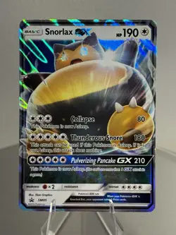 Pokemon Snorlax GX SM05 Black Star Promo Holo Card Sun & Moon TCG - Image 1