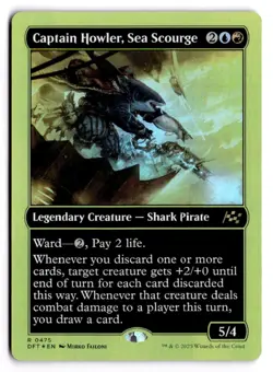 Captain Howler, Sea Scourge (First-Place Foil) 475 Aetherdrift NM FOIL - Image 1