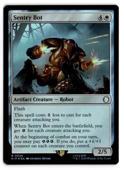 Sentry Bot 24 Universes Beyond: Fallout NM FOIL - Image 1