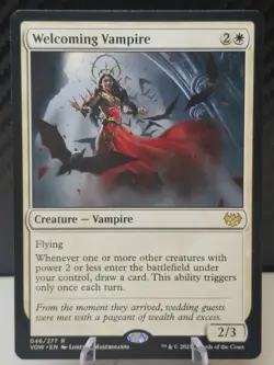 Welcoming Vampire / Magic MTG / Innistrad Crimson Vow - Rare - NM - Image 1