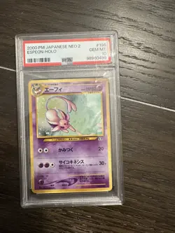 Pokemon Japanese Neo 2 Espeon Holo PSA 10 - Image 1
