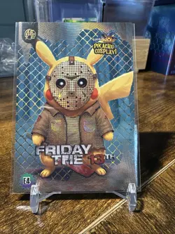 2025 Pokemon Pikachu Cosplay! Electric E4 Friday The 13th Pikachu Gold Box Hit - Image 1