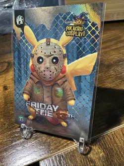 2025 Pokemon Pikachu Cosplay! Electric E4 Friday The 13th Pikachu Gold Box Hit - Image 2