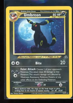 2001 Pokemon TCG Umbreon Neo Discovery 13/75 Holo Rare [LP+] - Image 1