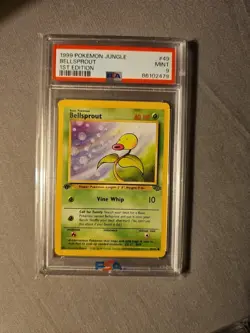 1st Edition 1999 Pokemon Jungle Bellsprout PSA grade 9. - Image 1