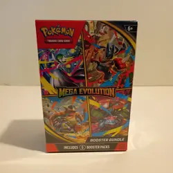 Pokemon TCG Mega Evolutions Booster Bundle (6 Booster Packs) New Factory Sealed - Image 1