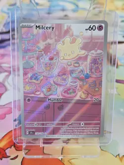 Pokemon TCG Milcery 152/142 Stellar Crown Holo Illustration - Image 1
