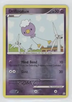 Drifloon Reverse Foil Pokemon Diamond & Pearl Legends Awakened #92 2008 - Image 1