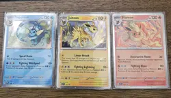 Pokemon TCG Prismatic Poster Collection Promo Set - Flareon, Vaporeon, Jolteon - Image 1